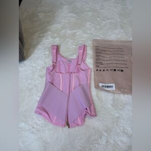 Feelingirl light pink waist trainer corset, double closure size small. NIB